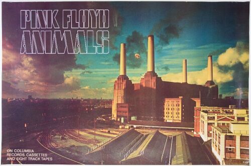 1977 Pink Floyd Animals Columbia Records Promotional Poster Excellent 75