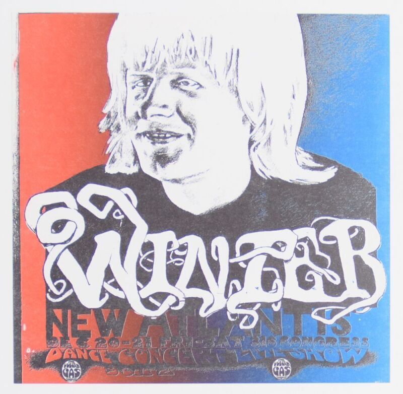 1968 VG-681220 Johnny Winter Vulcan Gas Company Austin Handbill Mint 93