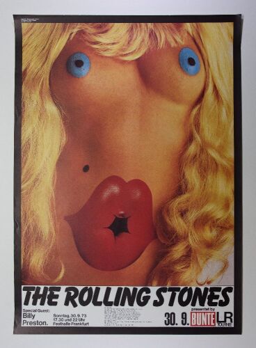 1973 Rolling Stones Festhalle Frankfurt Germany Poster Near Mint 81