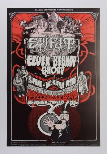 1971 BG-265 Spirit Elvin Bishop Group Fillmore West Poster Near Mint 89