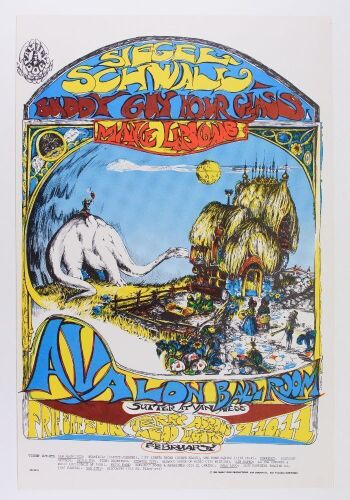 1968 FD-105 Siegel Schwall Avalon Ballroom Poster Near Mint 81