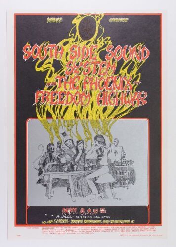 1967 FD-80 South Side Sound System Avalon Ballroom Poster Near Mint 87