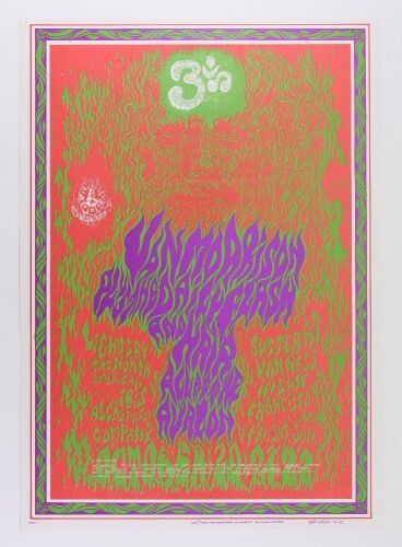 1967 FD-88 Van Morrison Avalon Ballroom Poster Near Mint 83