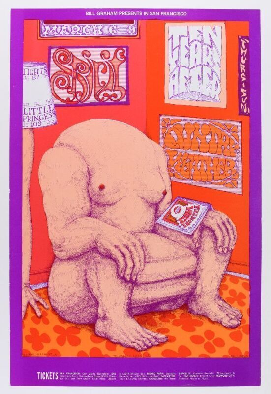 1969 BG-163 Spirit Country Weather Fillmore West Poster Excellent 79