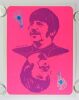 1967 Steve Sachs Ringo Starr Silkscreen Blacklight Headshop Poster Excellent 71