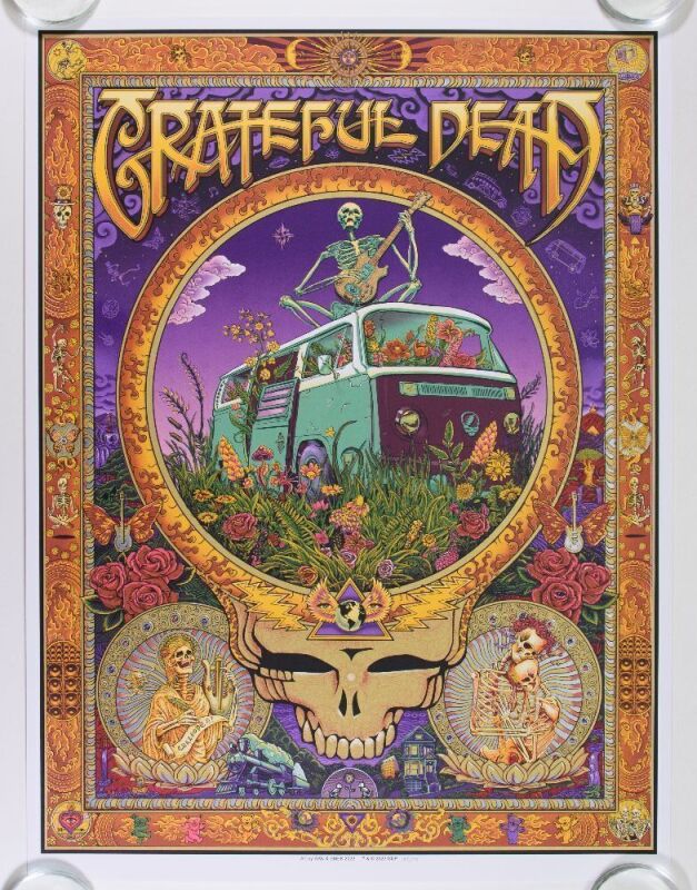 2022 EMEK Gan Golan Grateful Dead LE Poster Mint 93